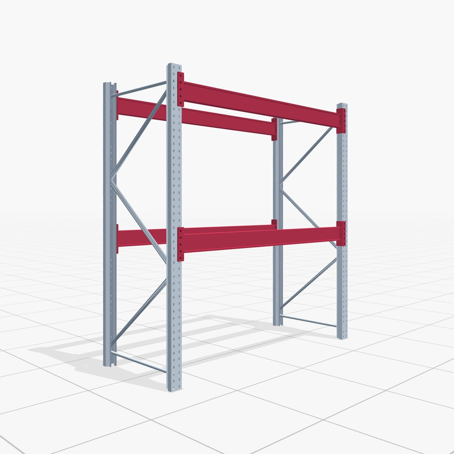 Palettenregale PRX 1000, Europalette, H: 2.100 mm, B: 2.000 mm, Palettengewicht: 1.000 kg, Palettenplätze: 6