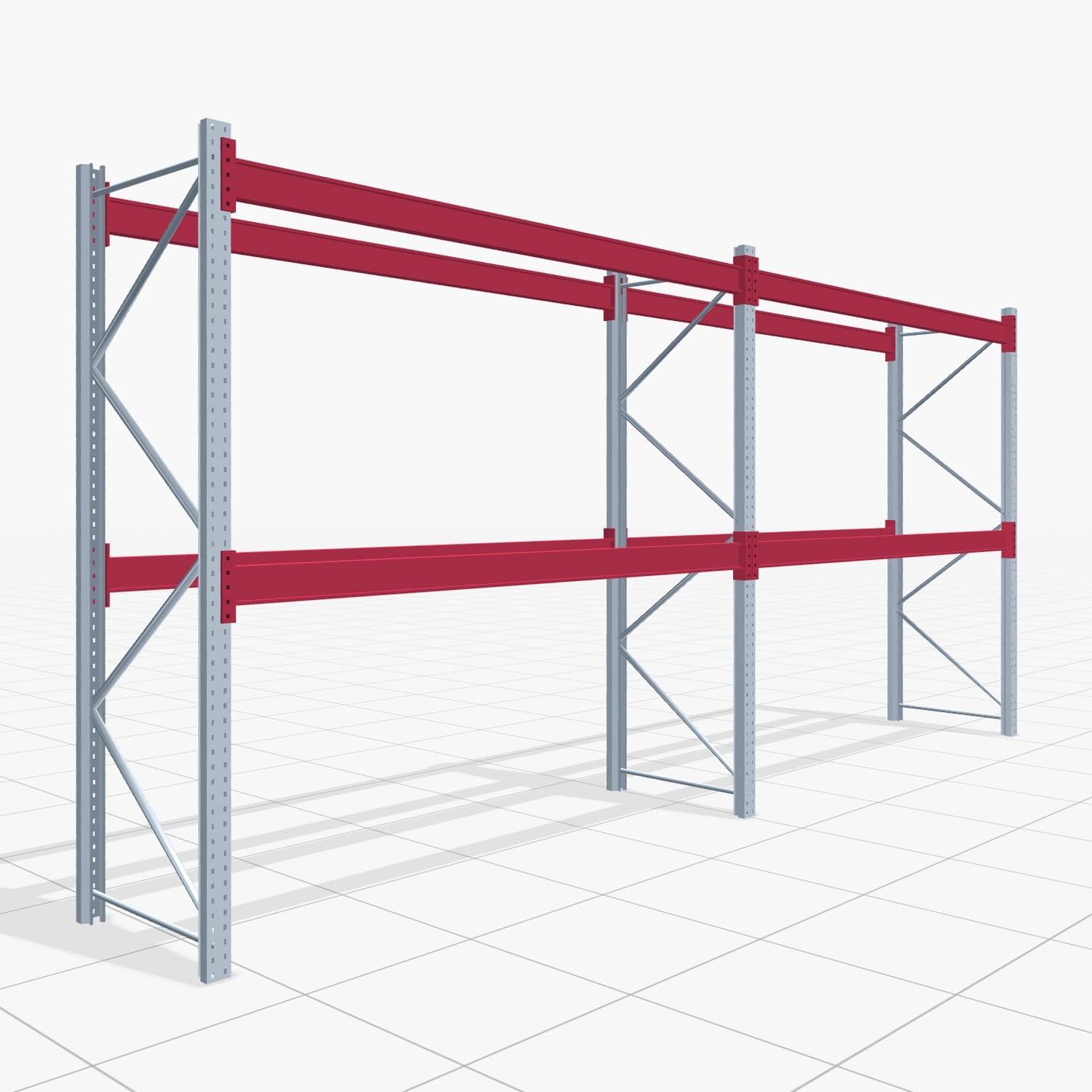 Palettenregale PRX 1000, Europalette, H: 2.600 mm, B: 5.700 mm, Palettengewicht: 1.000 kg, Palettenplätze: 18