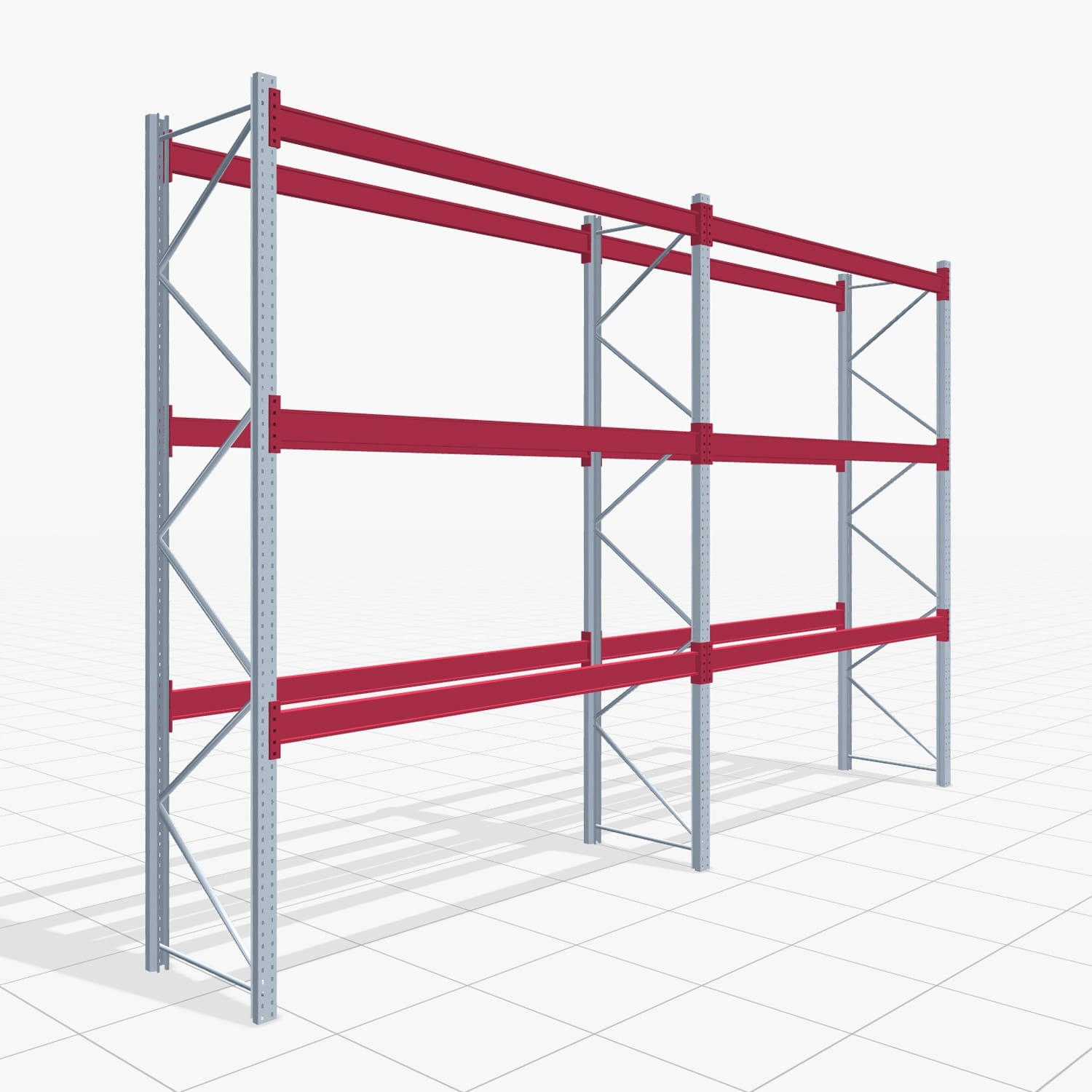 Palettenregale PRX 1000, Europalette, H: 3.600 mm, B: 5.700 mm, Palettengewicht: 1.000 kg, Palettenplätze: 24