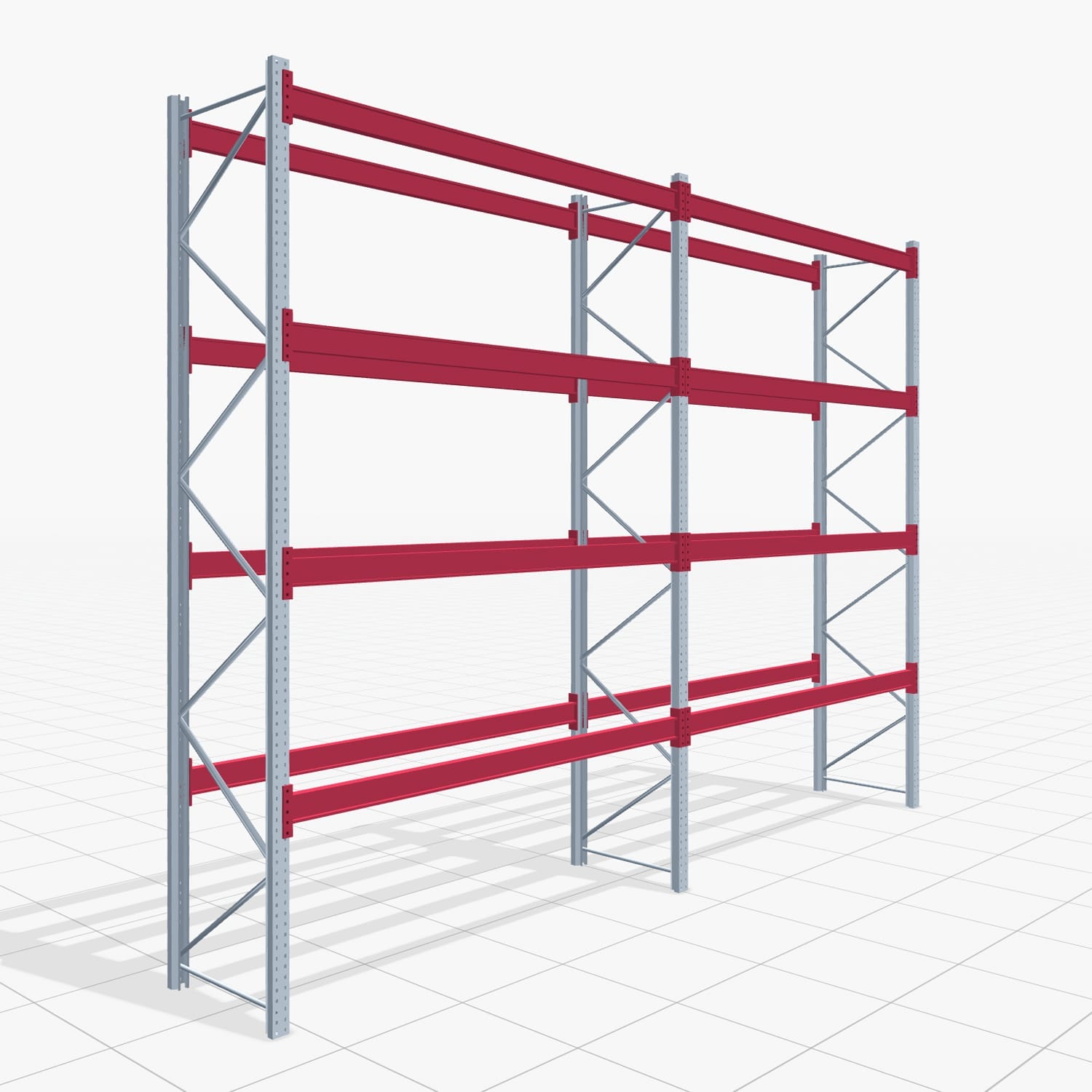 Palettenregale PRX 1000, Europalette, H: 4.100 mm, B: 5.700 mm, Palettengewicht: 1.000 kg, Palettenplätze: 30