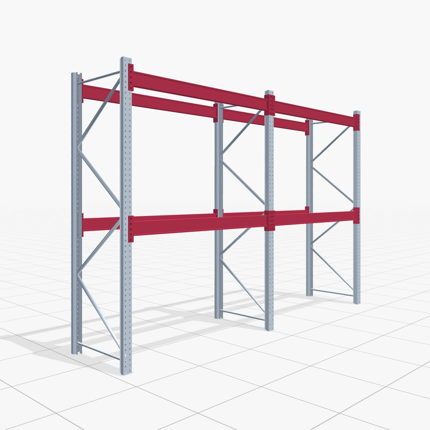 Palettenregale PRX 1000, Europalette, H: 2.600 mm, B: 3.900 mm, Palettengewicht: 1.000 kg, Palettenplätze: 12