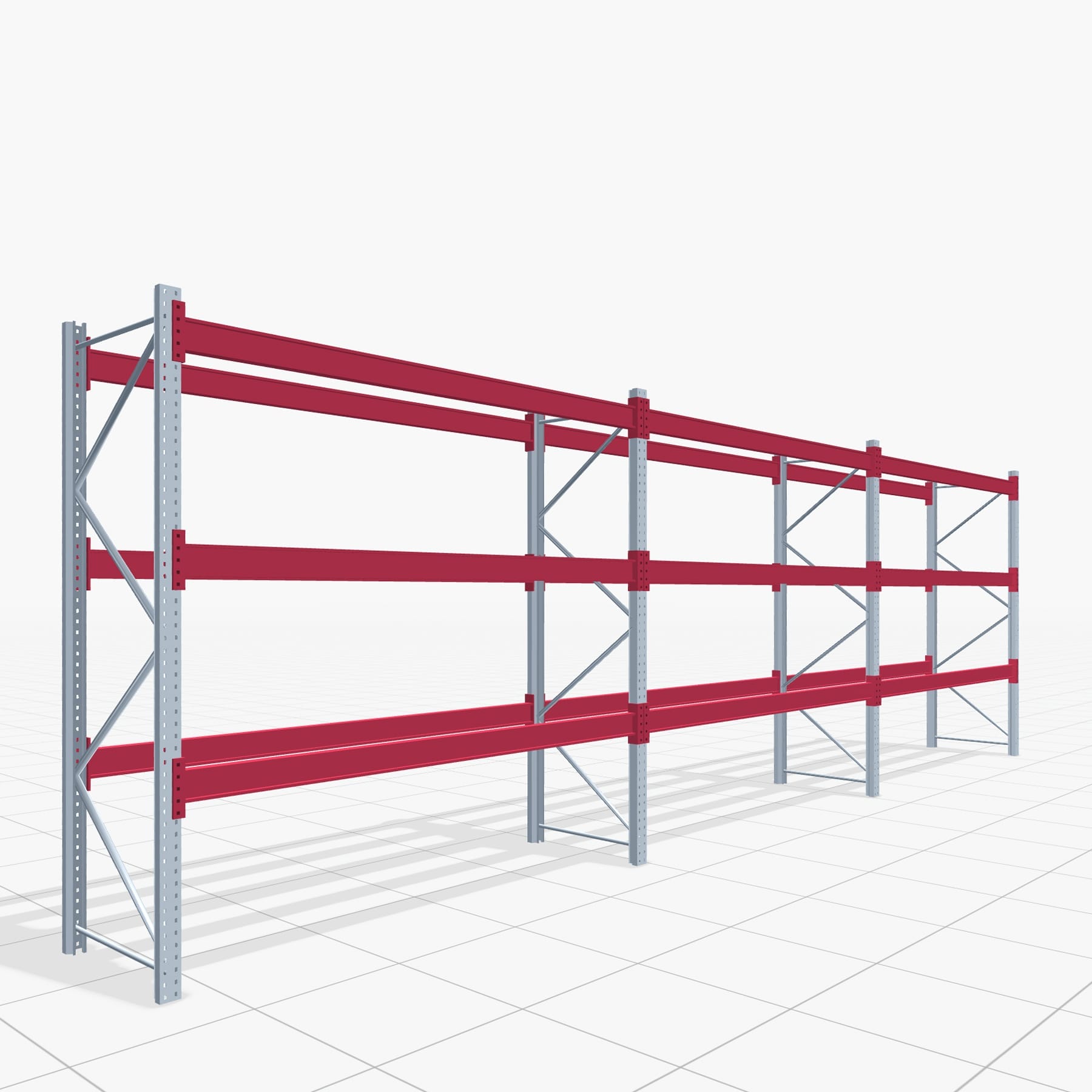 Palettenregale PRX 1000, Europalette, H: 2.600 mm, B: 8.500 mm, Palettengewicht: 1.250 kg, Palettenplätze: 36