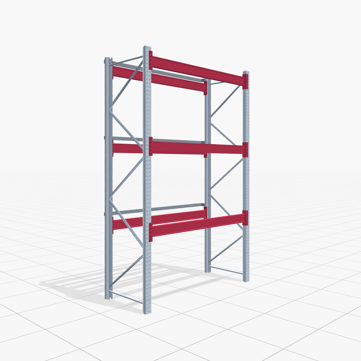 Palettenregale PRX 1000, Europalette, H: 3.100 mm, B: 2.000 mm, Palettengewicht: 1.000 kg, Palettenplätze: 8