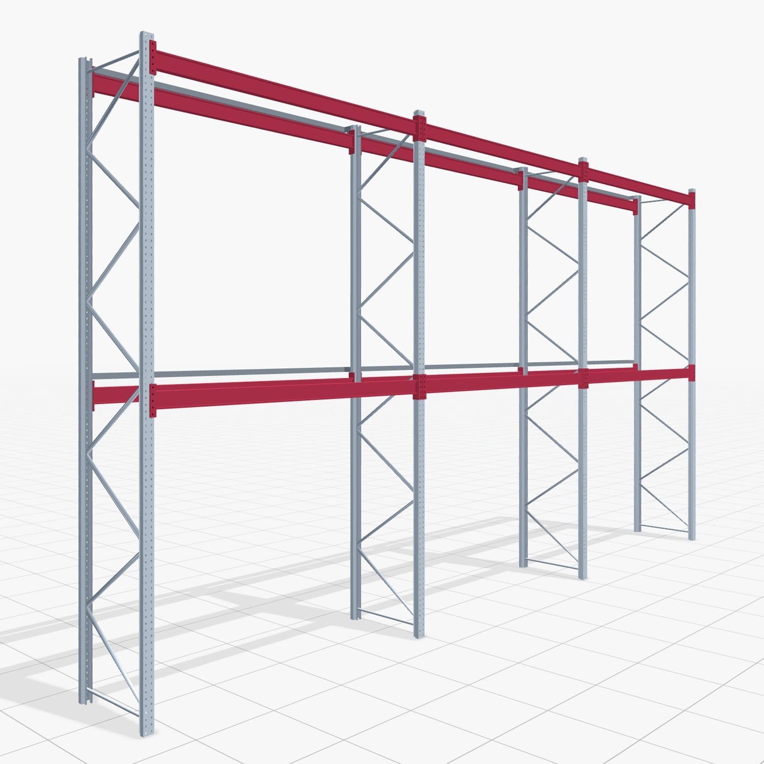 Palettenregale PRX 1000, Europalette, H: 4.600 mm, B: 8.500 mm, Palettengewicht: 1.250 kg, Palettenplätze: 27