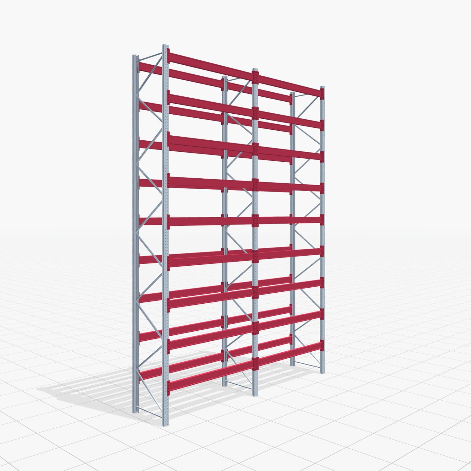 Palettenregale PRX 1000, Europalette, H: 5.600 mm, B: 3.900 mm, Palettengewicht: 1.250 kg, Palettenplätze: 12