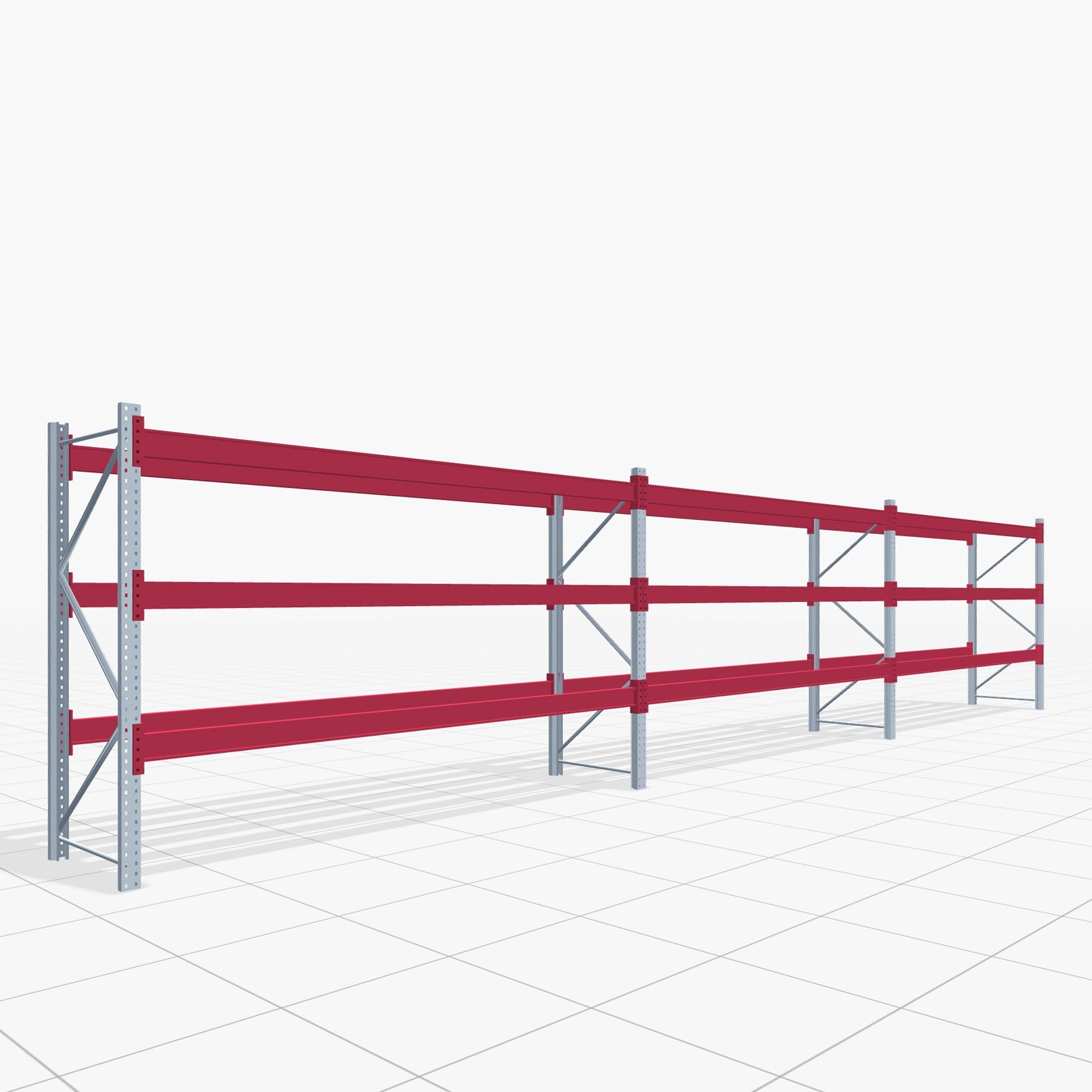 Palettenregale PRX 1000, Industriepalette, H: 2.100 mm, B: 8.500 mm, Palettengewicht: 500 kg, Palettenplätze: 36