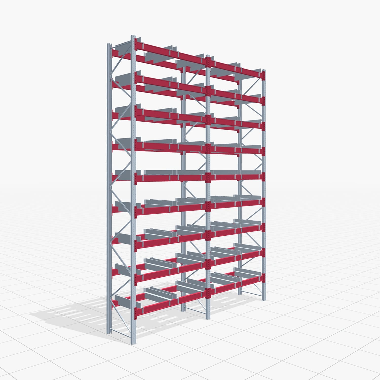 Palettenregale PRX 1000, Gitterbox, H: 5.600 mm, B: 3.900 mm, Palettengewicht: 750 kg, Palettenplätze: 12