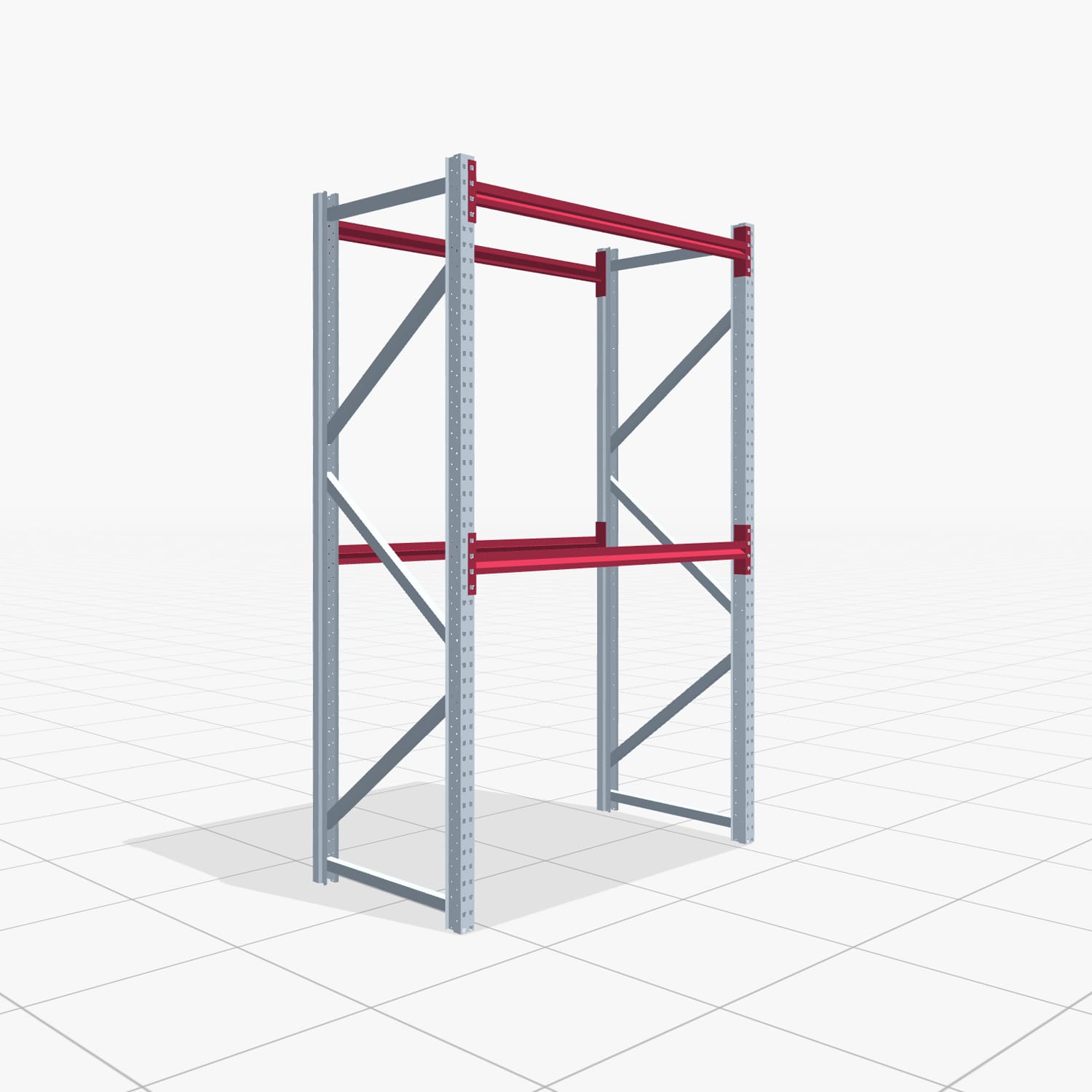 Weitspannregale WSX 5000, H: 2.400 mm, B: 1.626 mm mm, T: 800 mm, Ebenen: 3, Feldbreite: 1.500 mm, Auflage: ohne