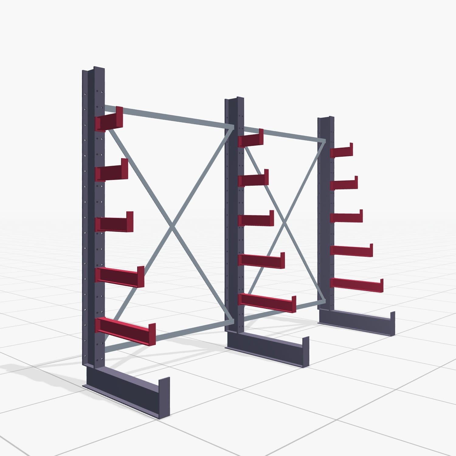 Kerstboomstellingen KHX 3030, H: 2.000 mm (IPE 120), B: 2636 mm, Aantal velden: 2, Enkelzijdig gebruik
