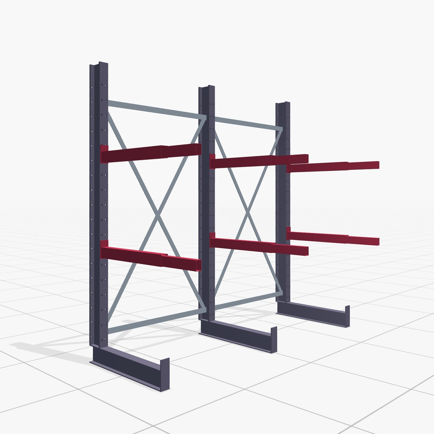 Schreinereiregale KHX 3010, Einseitige Nutzung, H: 2.000 mm, B: 2066 mm, 600 mm (750 kg)