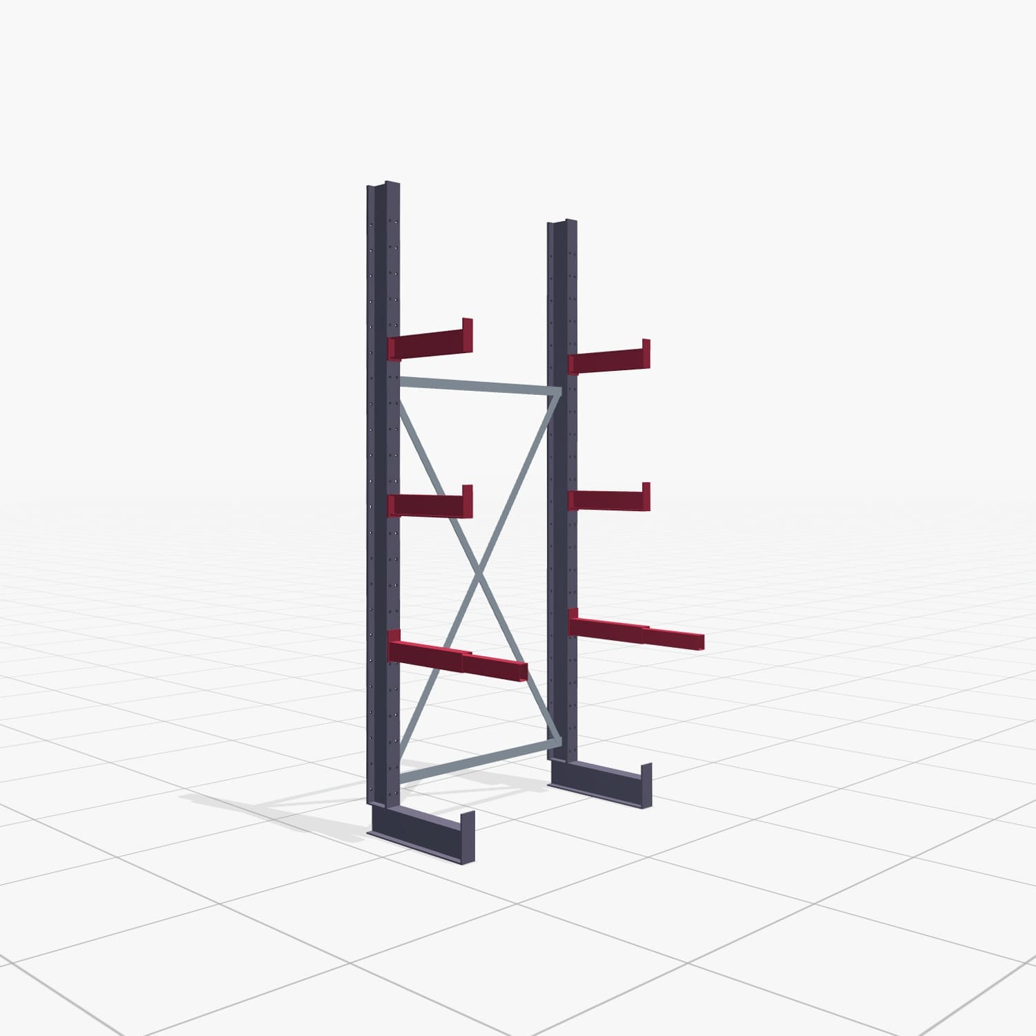 Schreinereiregale KHX 3010, Einseitige Nutzung, H: 2.500 mm, B: 1065 mm, 400 mm (1.120 kg)