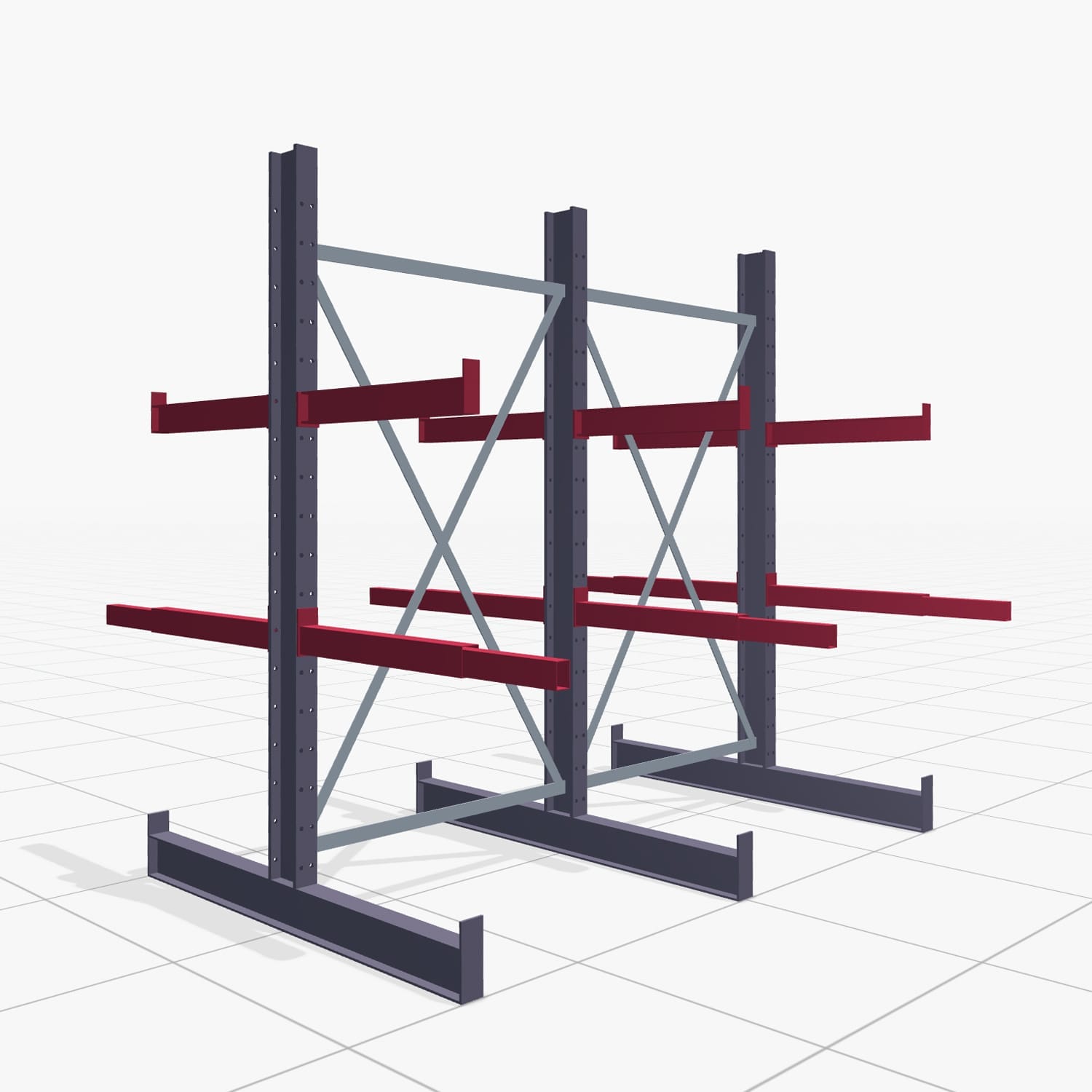 Schreinereiregale KHX 3010, Zweiseitige Nutzung, H: 2.000 mm, B: 2066 mm, 600 mm (750 kg)