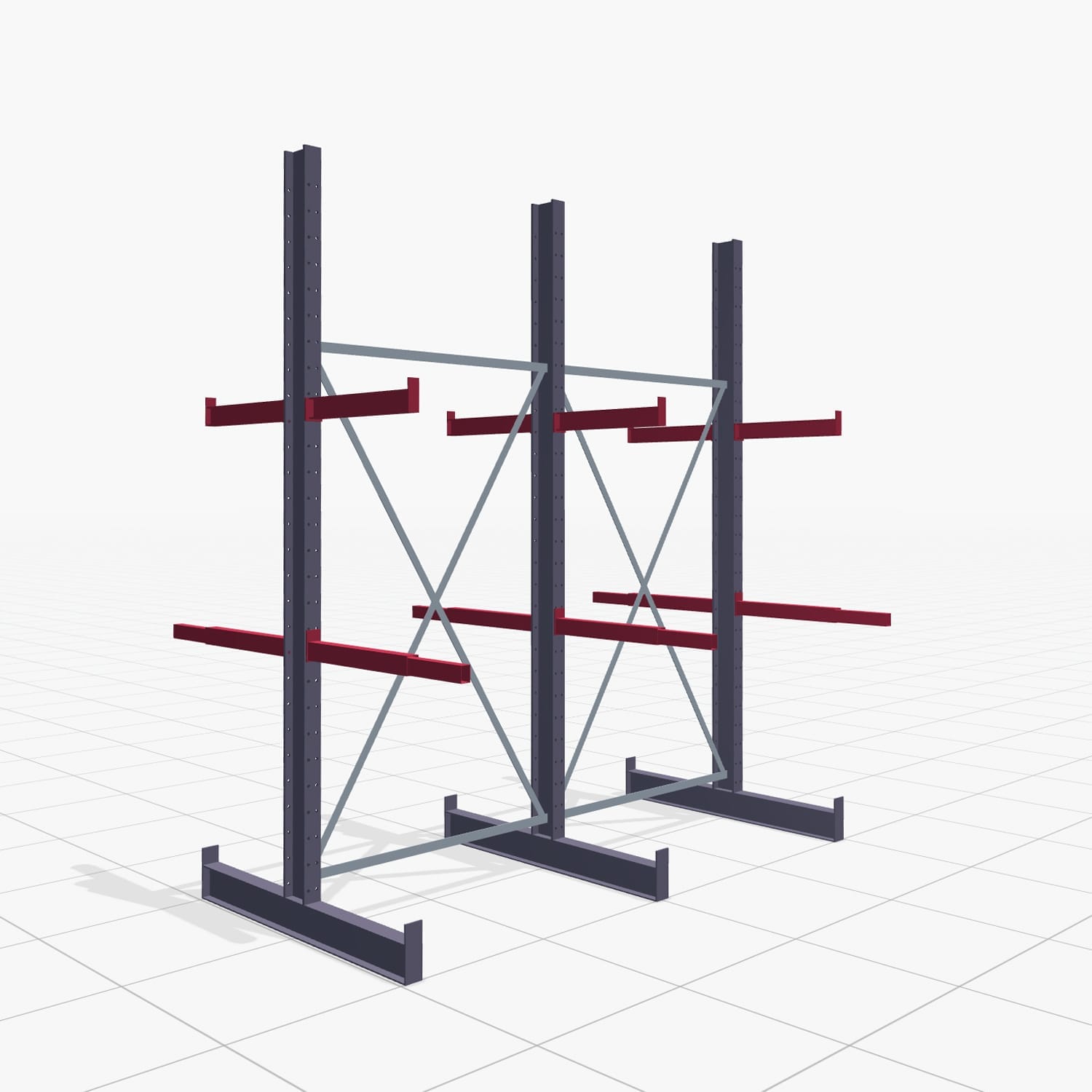 Schreinereiregale KHX 3010, Zweiseitige Nutzung, H: 3.000 mm, B: 2645 mm, 600 mm (750 kg)
