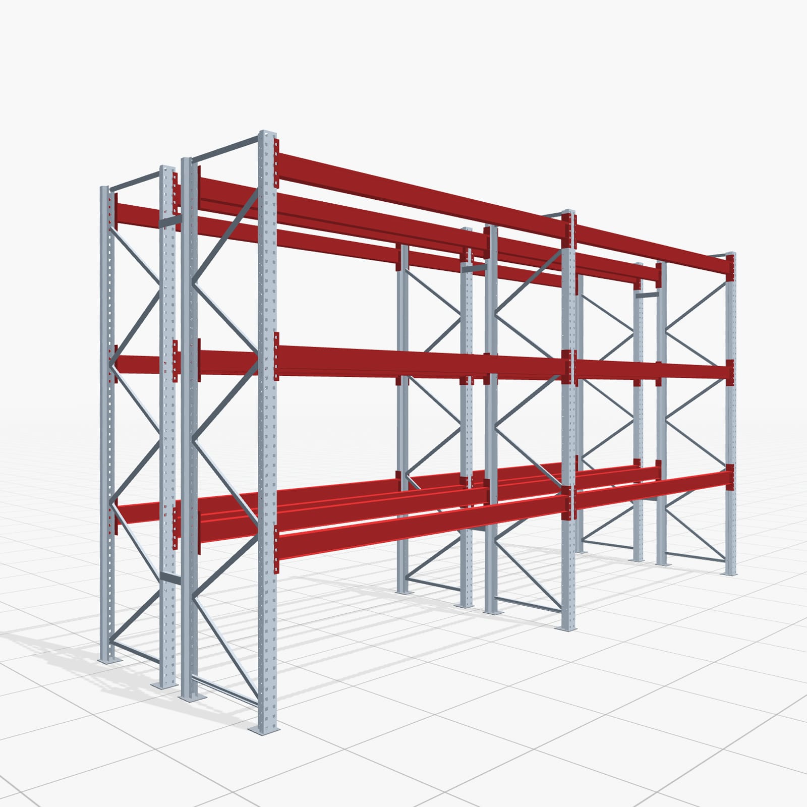 Palettenregale PRX 1000, Europalette, H: 3.100 mm, B: 5.700 mm, Palettengewicht: 1.000 kg, Palettenplätze: 48