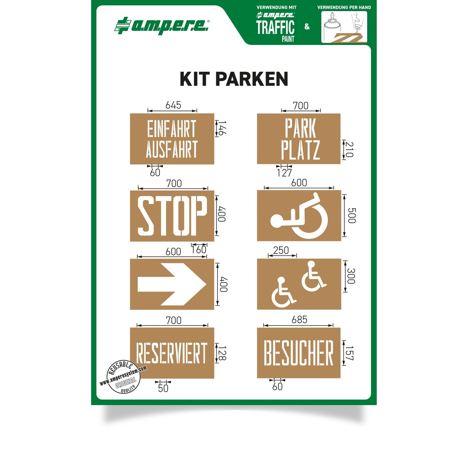 RMX Schablonen KIT Parken