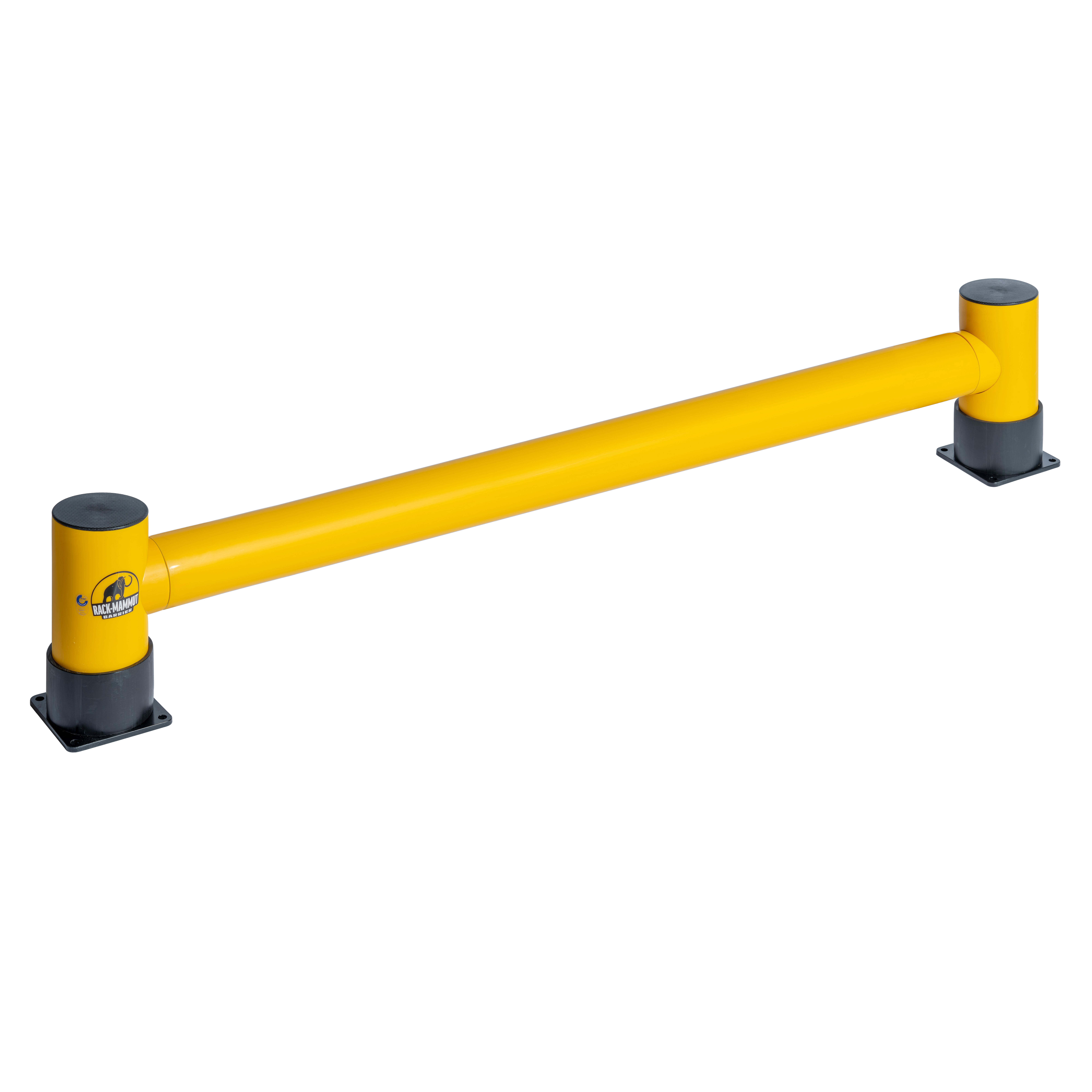 Mammut stellingeindbescherming — enkele plank, L:2,50m, geel