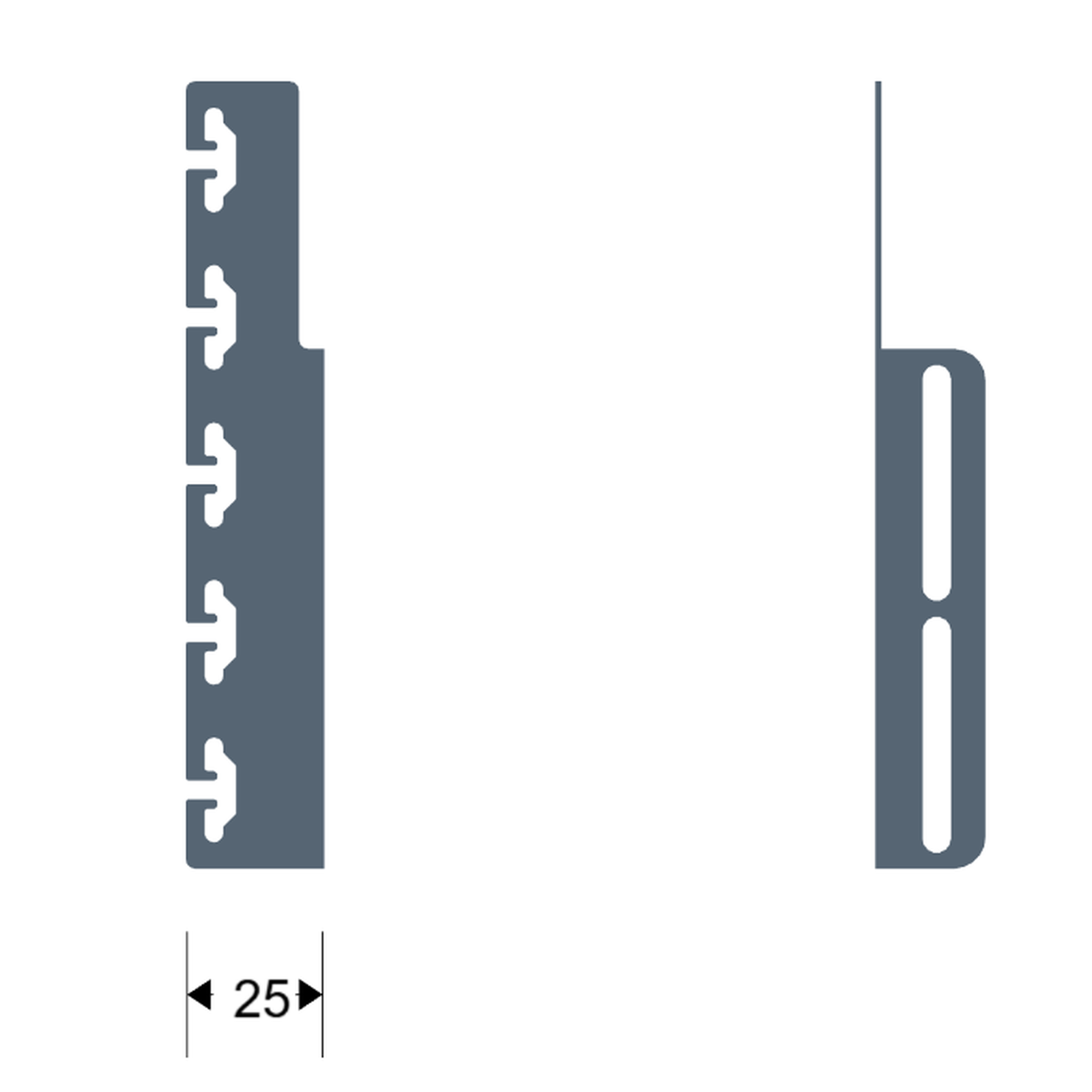 Achterwandrooster-set PAL-stelling — 3 plaatsen (2625-2725mm), 1206, 25
