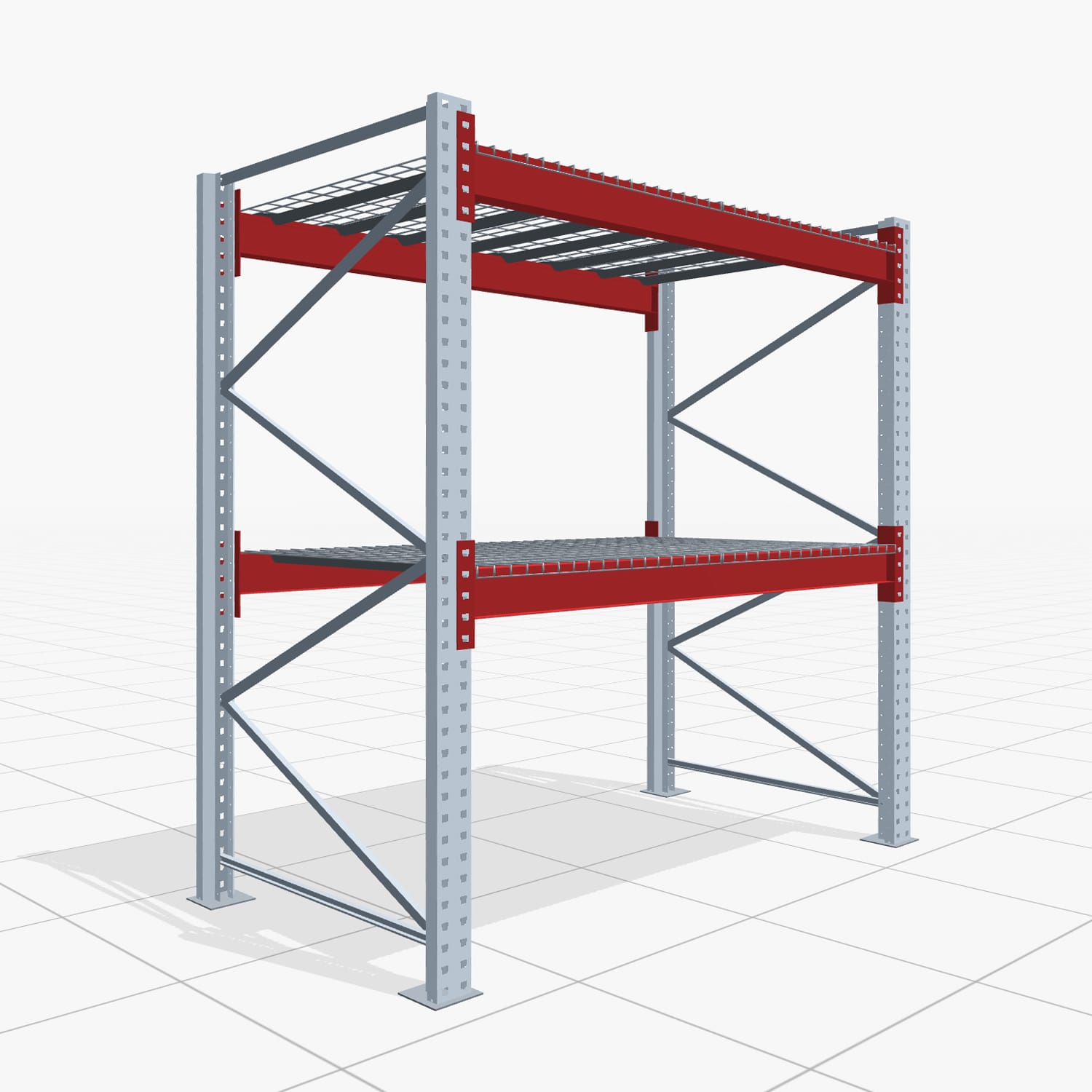 Palettenregale PRX 1000, Europalette, H: 2.100 mm, B: 2.000 mm, Palettengewicht: 500 kg, Palettenplätze: 6