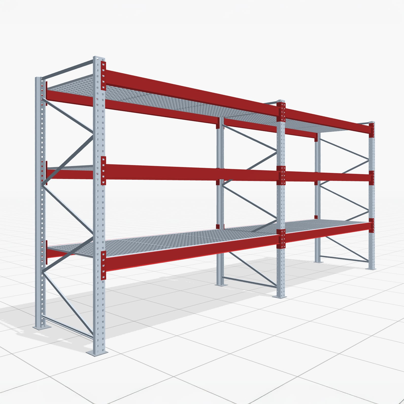 Palettenregale PRX 1000, Europalette, H: 2.600 mm, B: 5.700 mm, Palettengewicht: 500 kg, Palettenplätze: 24