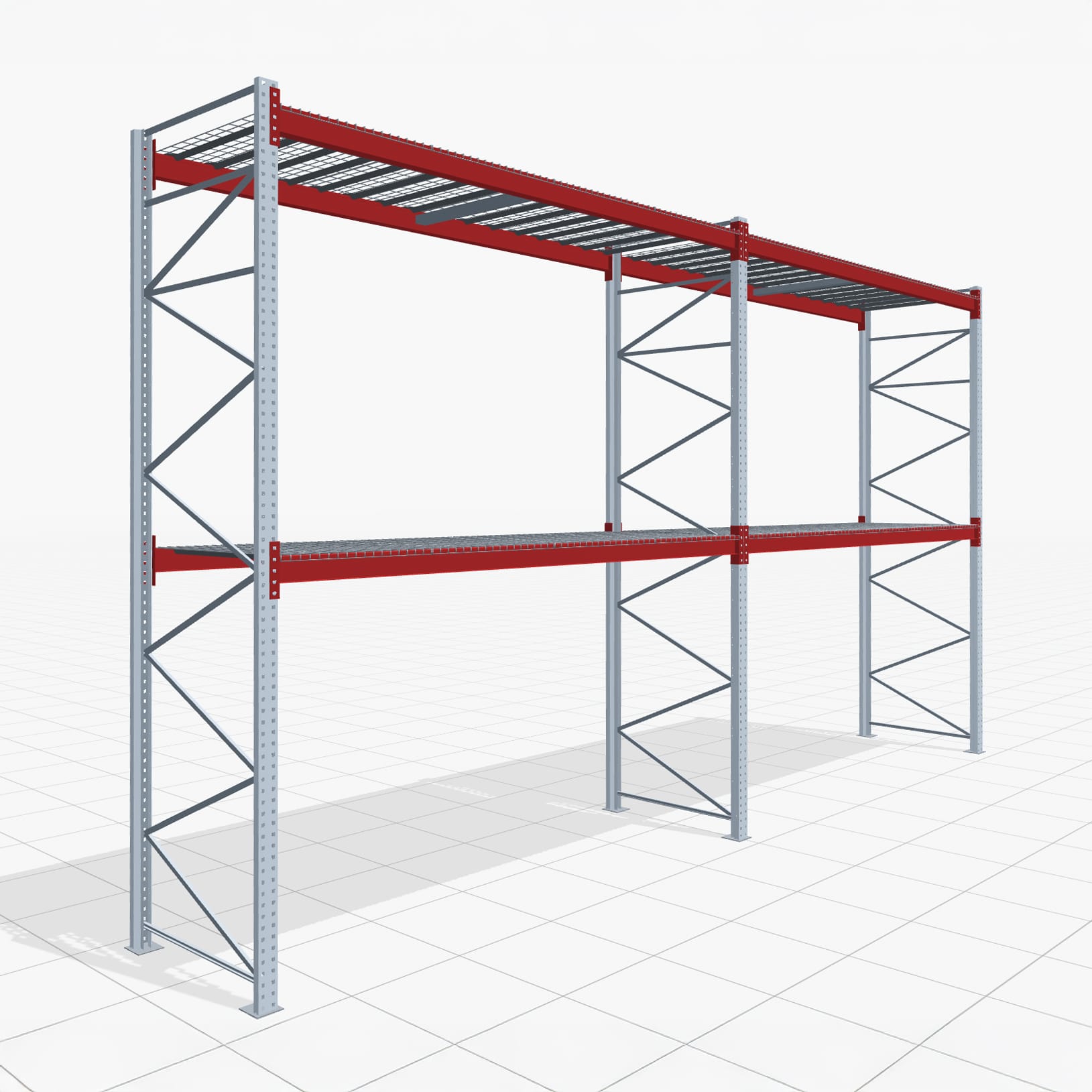 Palettenregale PRX 1000, Europalette, H: 4.100 mm, B: 7.500 mm, Palettengewicht: 1.000 kg, Palettenplätze: 24