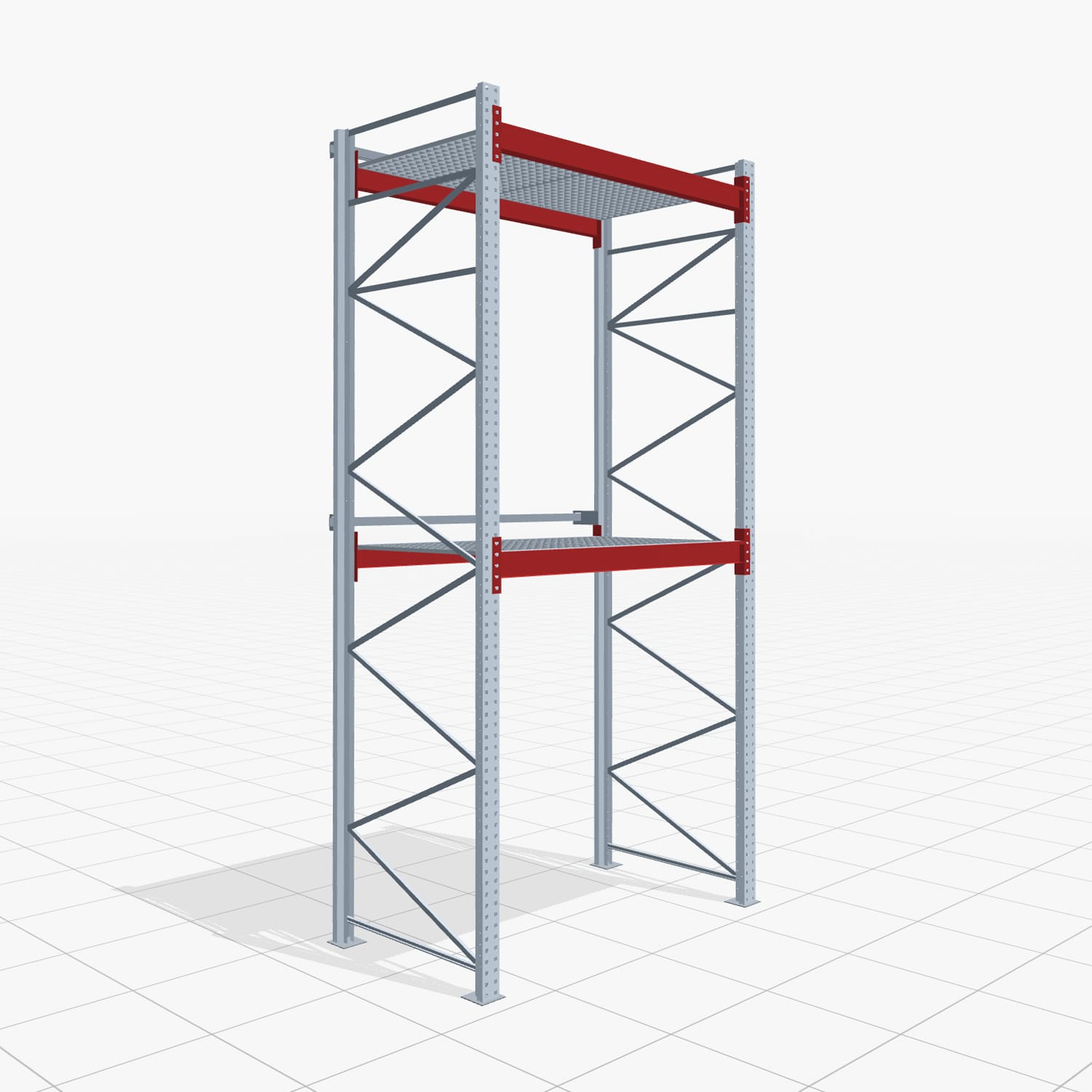 Palettenregale PRX 1000, Europalette, H: 4.100 mm, B: 2.000 mm, Palettengewicht: 500 kg, Palettenplätze: 6