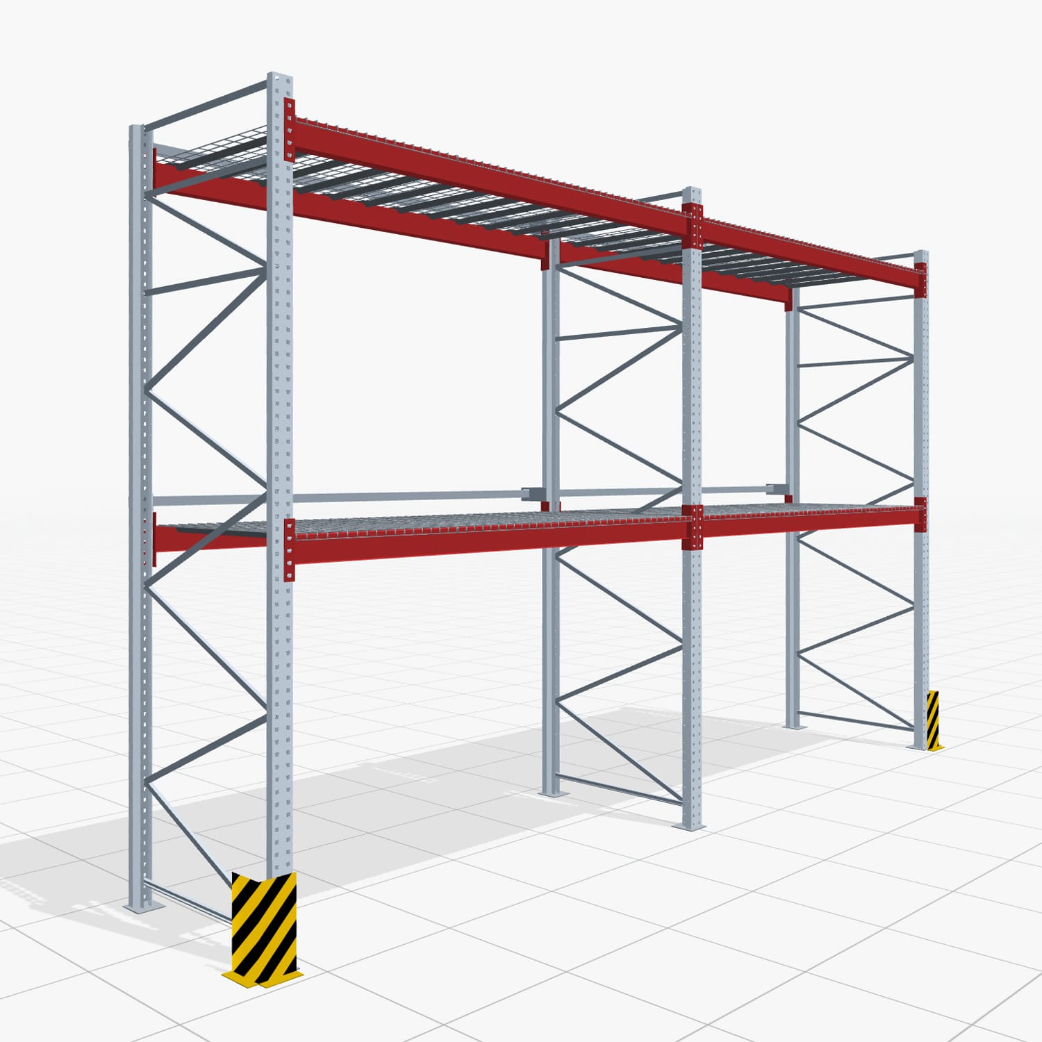 Palettenregale PRX 1000, Europalette, H: 3.600 mm, B: 5.700 mm, Palettengewicht: 750 kg, Palettenplätze: 18