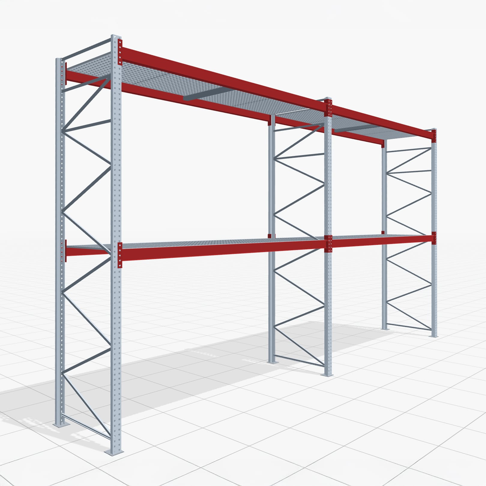Palettenregale PRX 1000, Europalette, H: 4.100 mm, B: 7.500 mm, Palettengewicht: 1.000 kg, Palettenplätze: 24