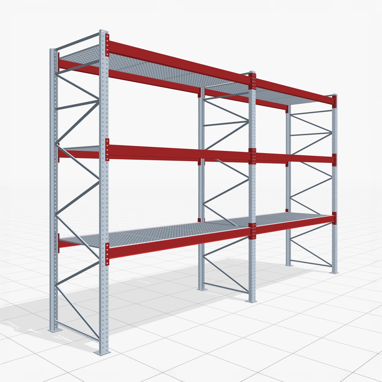 Palettenregale PRX 1000, Europalette, H: 3.600 mm, B: 5.700 mm, Palettengewicht: 750 kg, Palettenplätze: 24