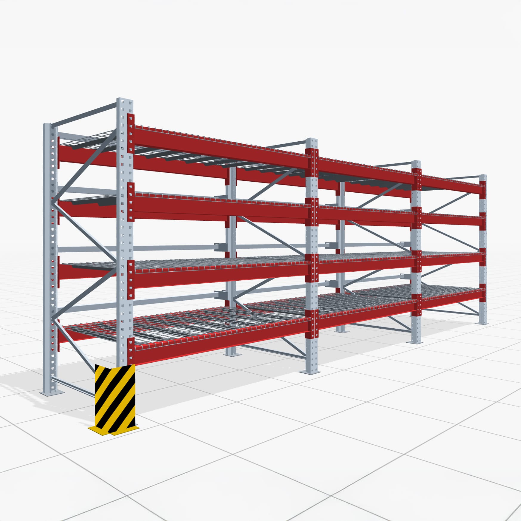 Palettenregale PRX 1000, Europalette, H: 2.100 mm, B: 5.800 mm, Palettengewicht: 750 kg, Palettenplätze: 30