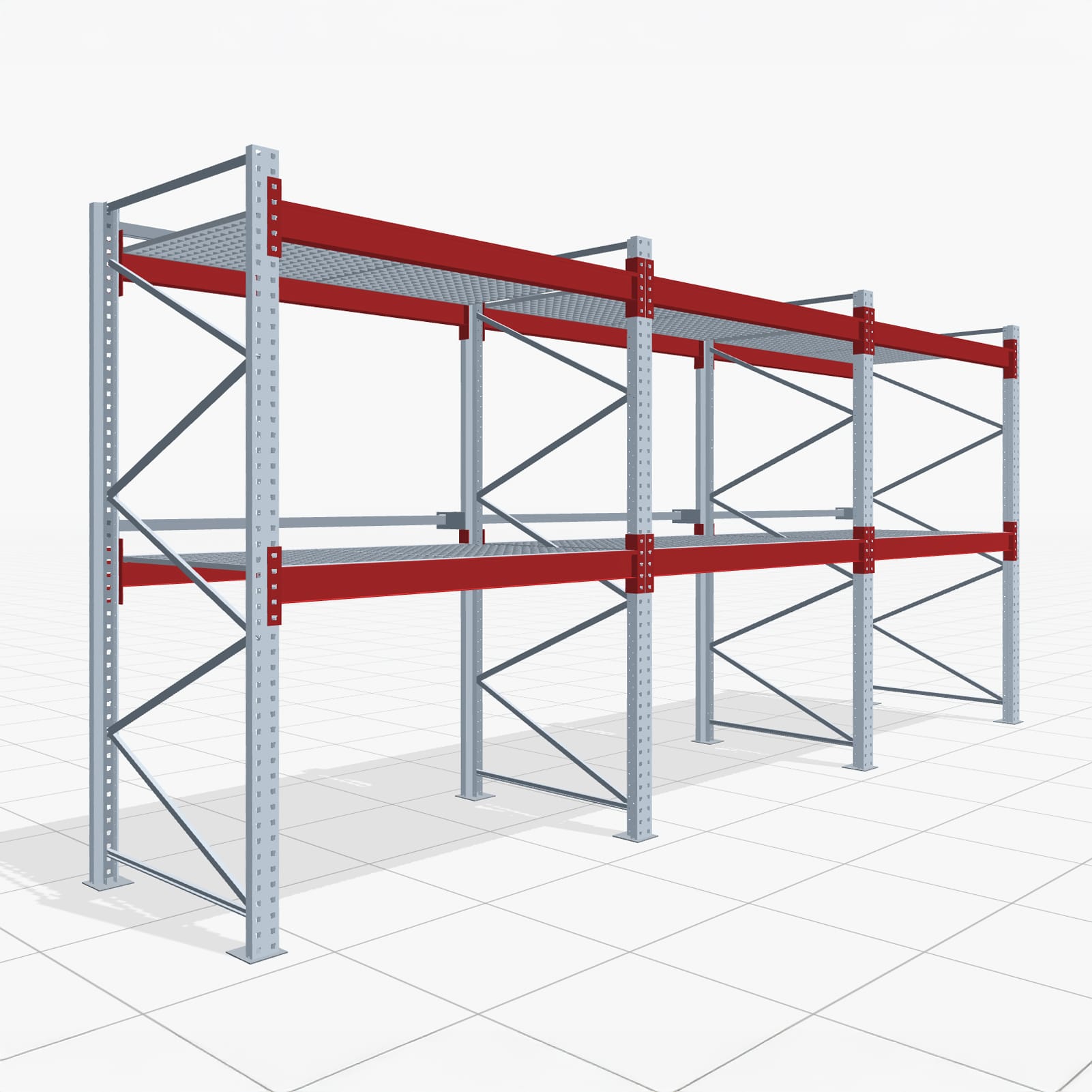 Palettenregale PRX 1000, Europalette, H: 2.600 mm, B: 5.800 mm, Palettengewicht: 1.000 kg, Palettenplätze: 18
