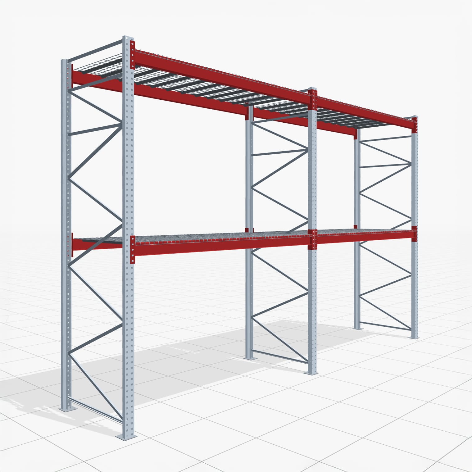 Palettenregale PRX 1000, Europalette, H: 3.600 mm, B: 5.700 mm, Palettengewicht: 500 kg, Palettenplätze: 18