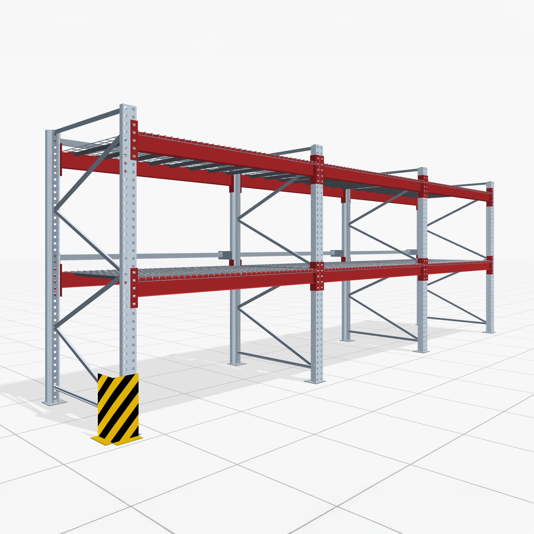 Palettenregale PRX 1000, Europalette, H: 2.100 mm, B: 5.800 mm, Palettengewicht: 750 kg, Palettenplätze: 18
