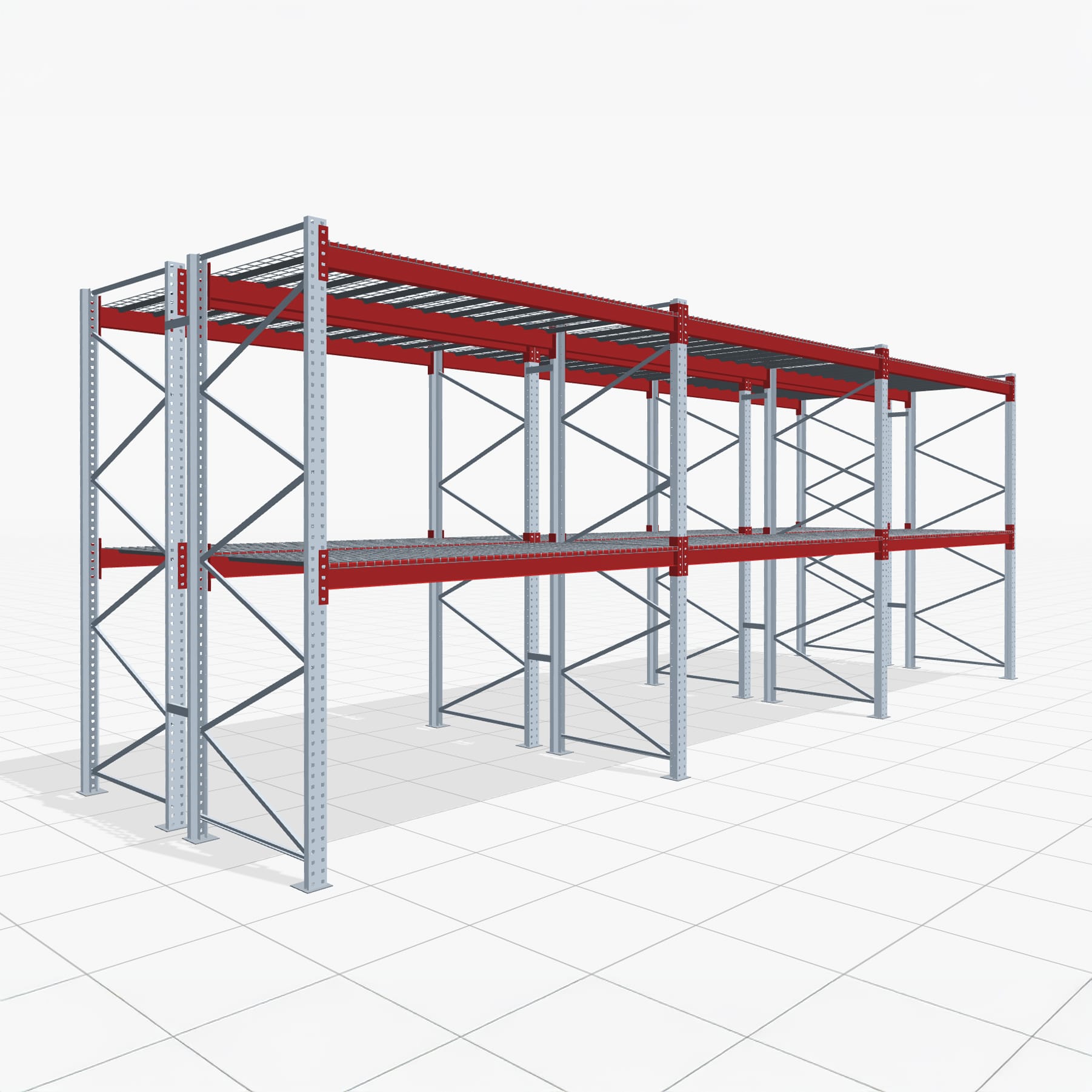 Palettenregale PRX 1000, Europalette, H: 3.100 mm, B: 8.500 mm, Palettengewicht: 500 kg, Palettenplätze: 27