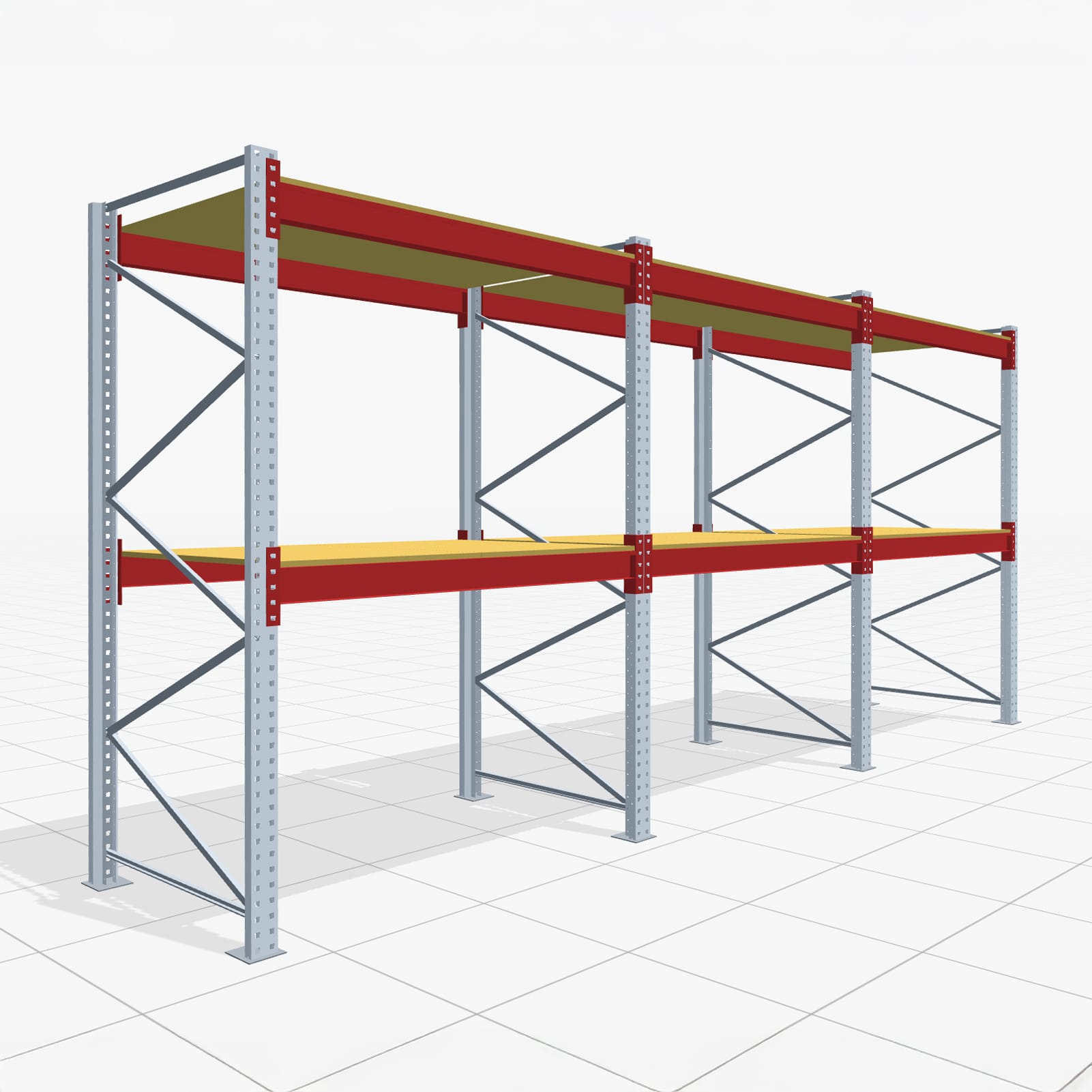 Palettenregale PRX 1000, Europalette, H: 2.600 mm, B: 5.800 mm, Palettengewicht: 1.250 kg, Palettenplätze: 18