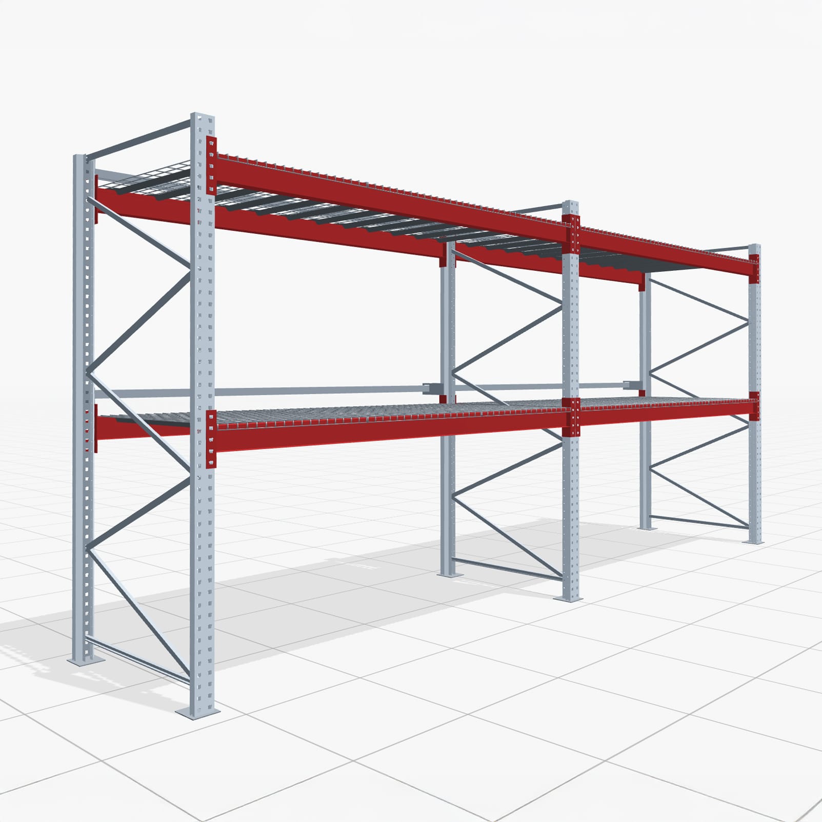 Palettenregale PRX 1000, Europalette, H: 2.600 mm, B: 5.700 mm, Palettengewicht: 750 kg, Palettenplätze: 18