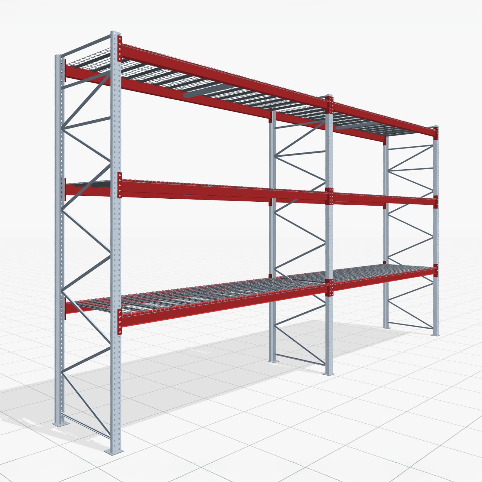 Palettenregale PRX 1000, Europalette, H: 4.100 mm, B: 7.500 mm, Palettengewicht: 500 kg, Palettenplätze: 32