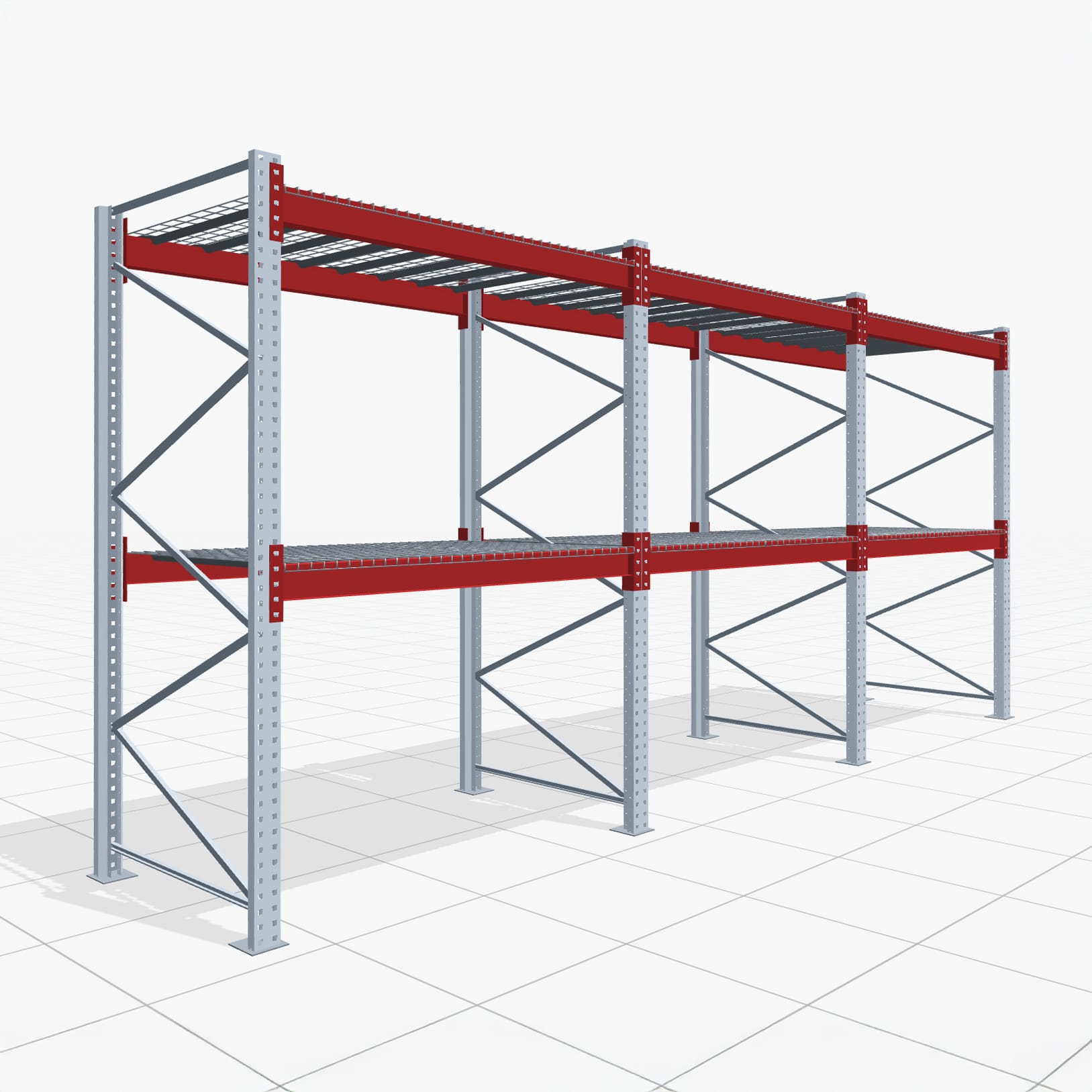 Palettenregale PRX 1000, Europalette, H: 2.600 mm, B: 5.800 mm, Palettengewicht: 1.000 kg, Palettenplätze: 18