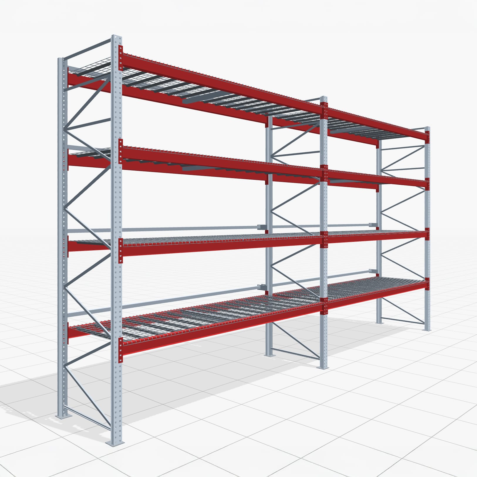 Palettenregale PRX 1000, Europalette, H: 4.100 mm, B: 7.500 mm, Palettengewicht: 750 kg, Palettenplätze: 40