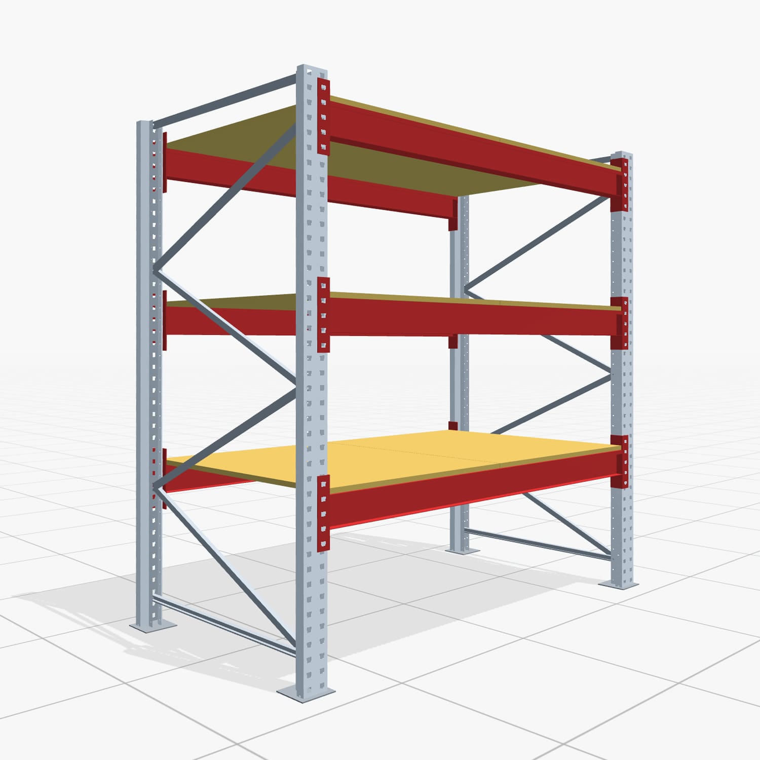 Palettenregale PRX 1000, Europalette, H: 2.100 mm, B: 2.000 mm, Palettengewicht: 750 kg, Palettenplätze: 8