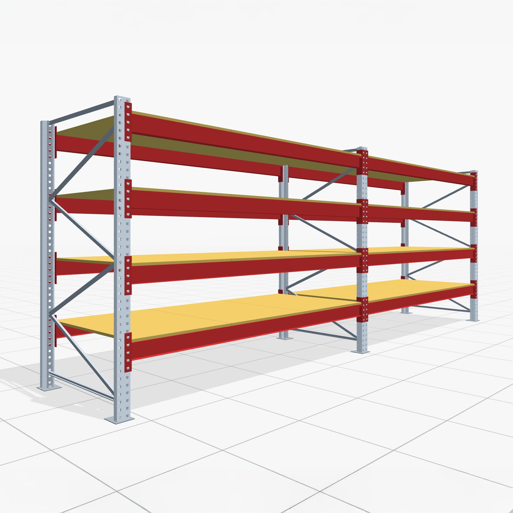 Palletstellingen PRX 1000, Europallet, H: 2.100 mm, B: 5.700 mm, Palletgewicht: 500 kg, Palletplaatsen: 30