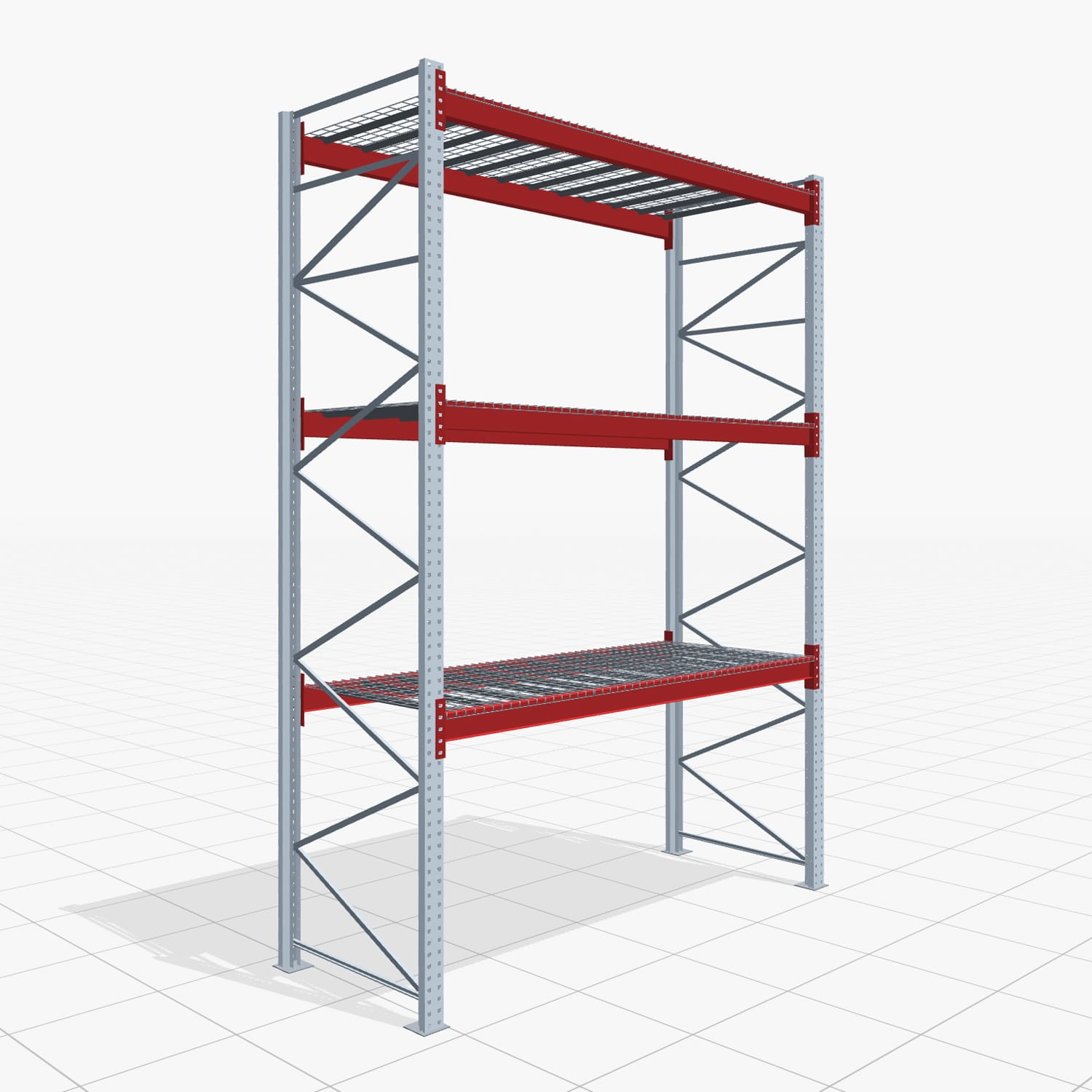 Palettenregale PRX 1000, Europalette, H: 4.100 mm, B: 2.900 mm, Palettengewicht: 500 kg, Palettenplätze: 12