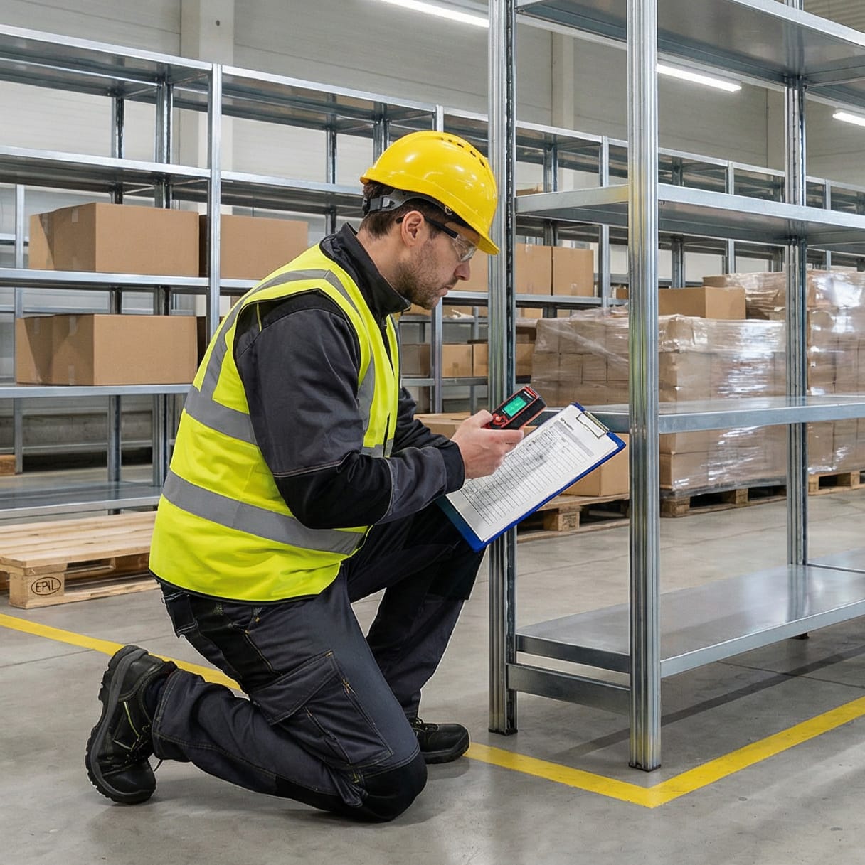 Regalprüfung Fachbodenregal