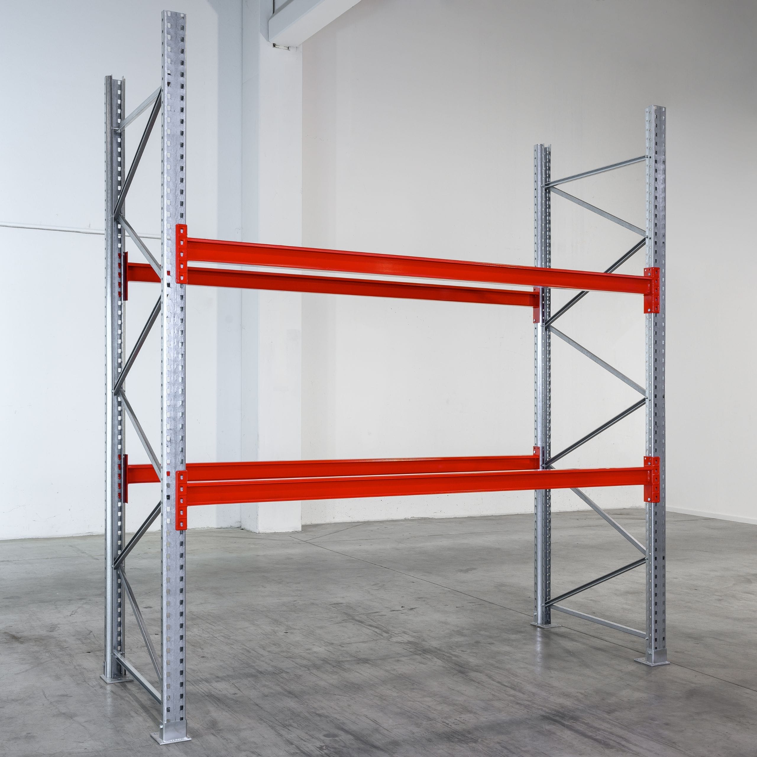 TEST V2 Palettenregale, Europalette, H: 4.100 mm, B: 7.500 mm, Palettengewicht: 750 kg, Palettenplätze: 40