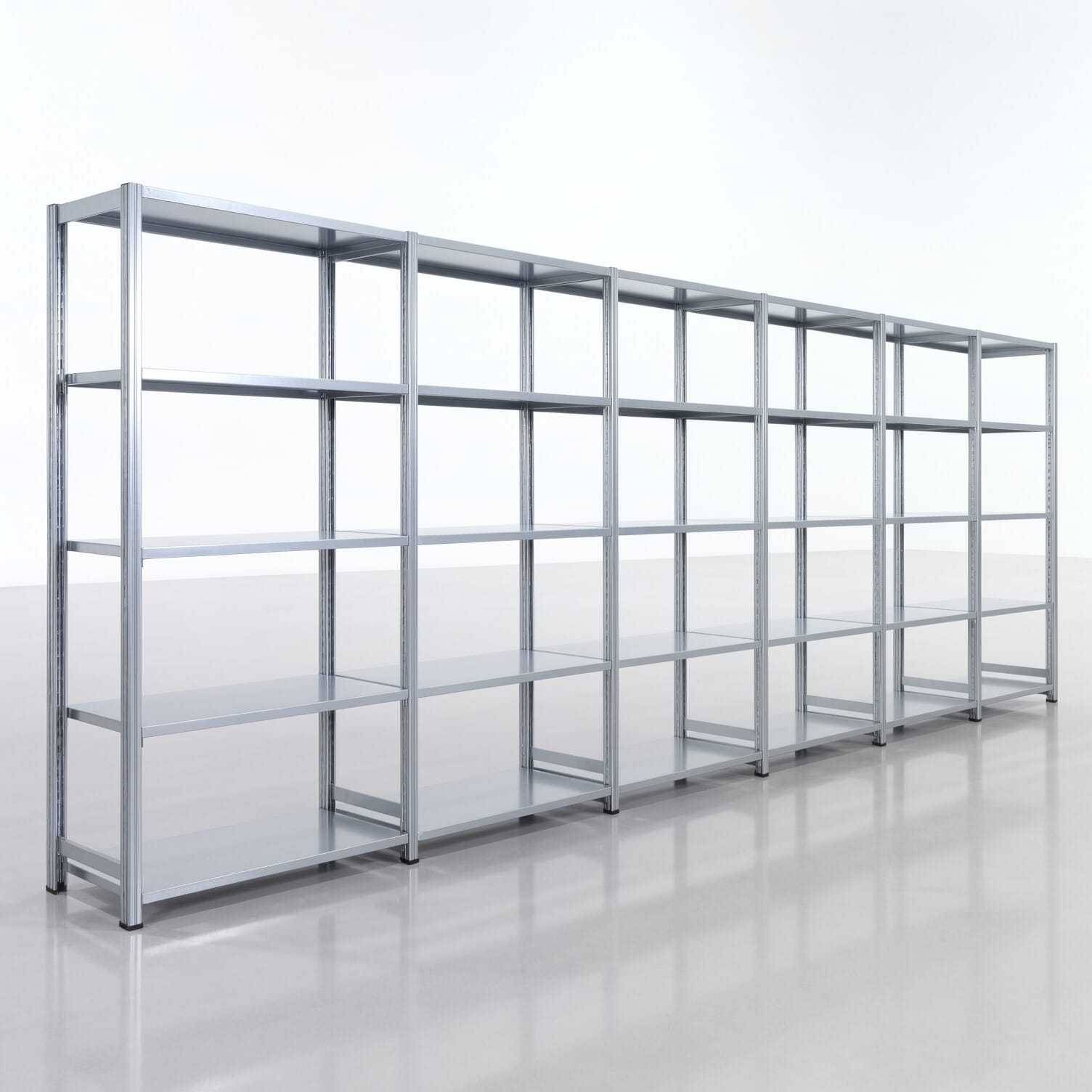 Legbordstelling FBX 4000, H: 2.000 mm, B: 6.014 mm, D: 500 mm, Niveaus: 5