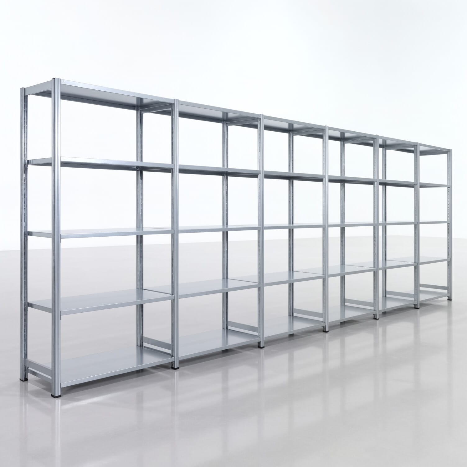 Legbordstelling FBX 4000, H: 2.000 mm, B: 6.014 mm, D: 500 mm, Niveaus: 5