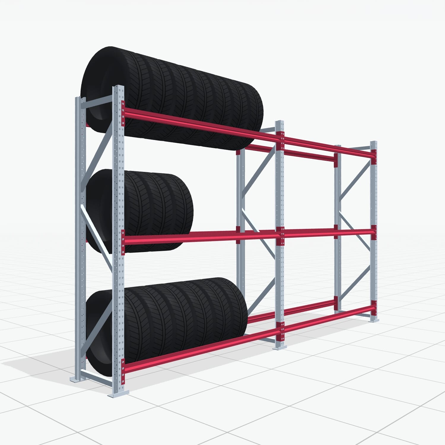 Bandenstellingen RSX 5000, H: 2.400 mm, B: 4.177 mm, D: 600 mm (19 - 21