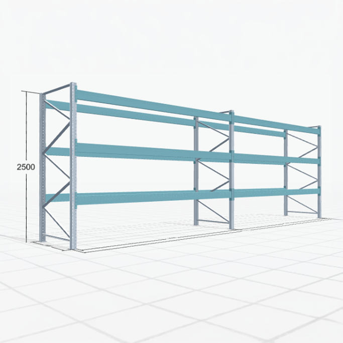 Palletstelling Basic PRB 1100, H: 2.500 mm, B: 7.460 mm, Gewicht van de pallet: 500, Palletplaatsen: 32