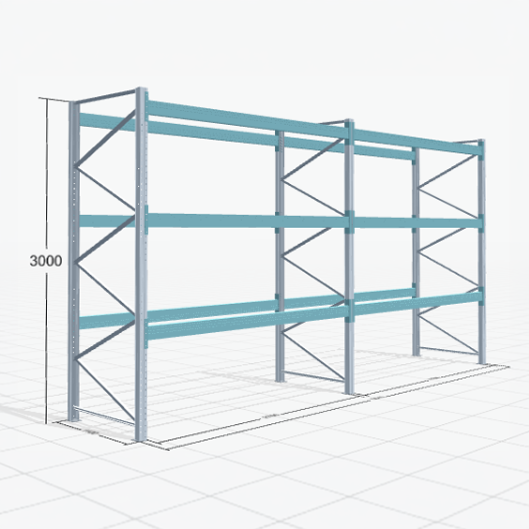 Palletstelling Basic PRB 1100, H: 3.000 mm, B: 5.660 mm, Gewicht van de pallet: 1000, Palletplaatsen: 24