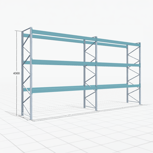 Palletstelling Basic PRB 1100, H: 4.000 mm, B: 7.460 mm, Gewicht van de pallet: 800, Palletplaatsen: 32