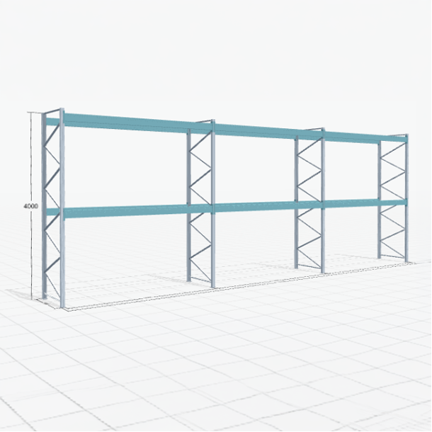 Palletstelling Basic PRB 1100, H: 4.000 mm, B: 11.150 mm, Gewicht van de pallet: 800, Palletplaatsen: 36